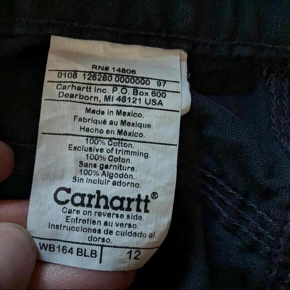 Carhartt Cargo Shorts 12 Navy Blue Durable Chore Work Short - Picture 11 of 13